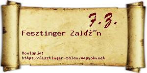 Fesztinger Zalán névjegykártya